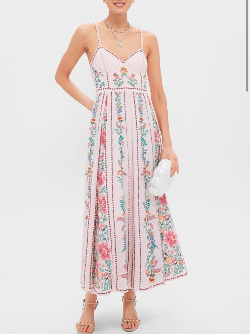 Farm Rio Delicate Forest Pink Maxi Dress - Picture 4 of 16